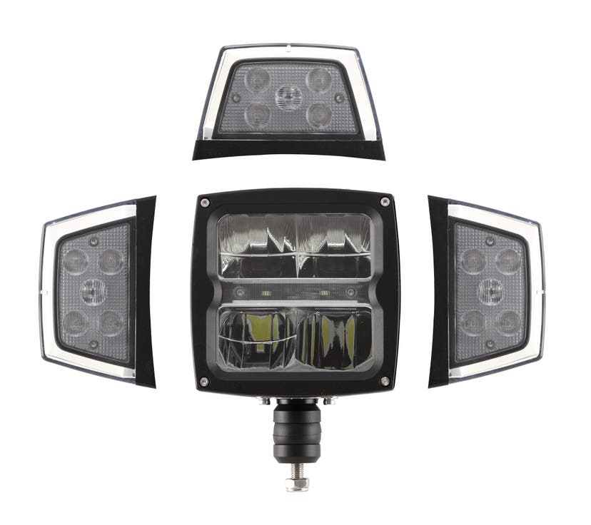 Plough light LED with 4 functions + thermal lens 12-30V DC