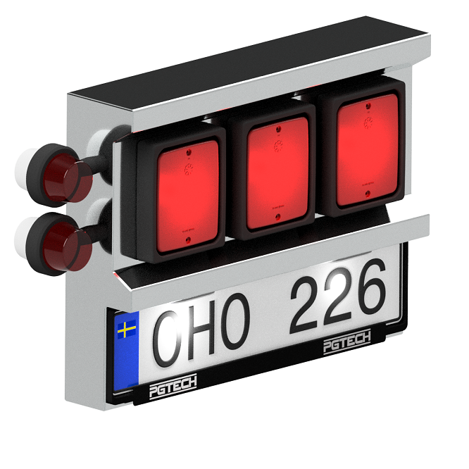 Pgtech Rear light box 3 single housing
