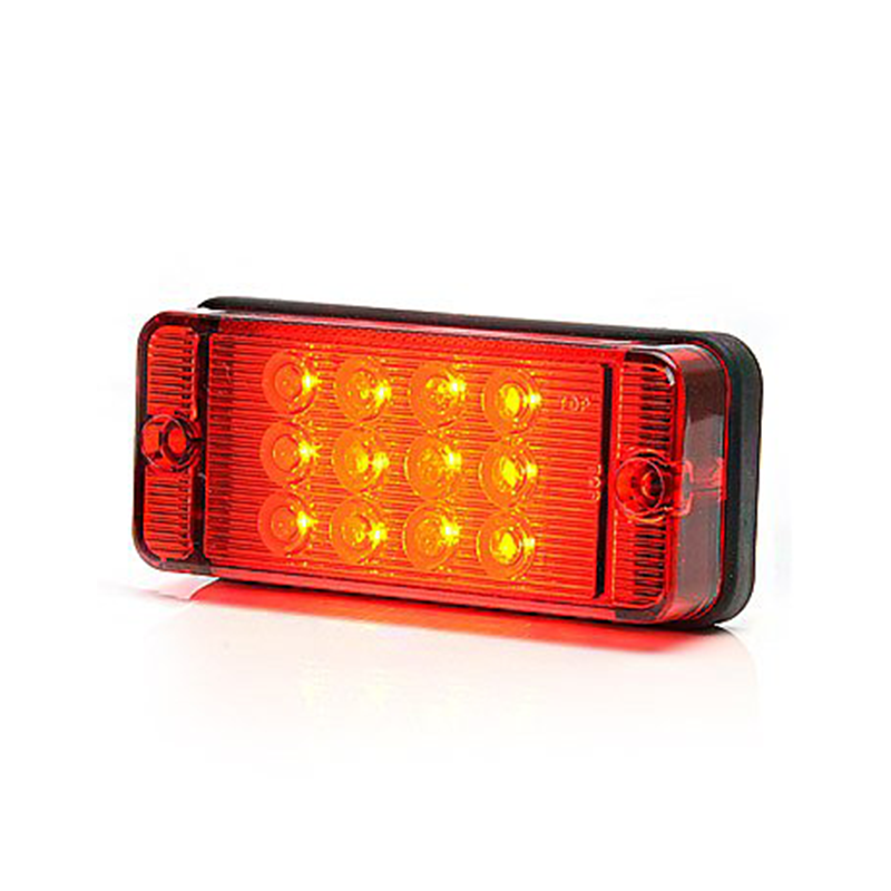 Fog light Red glass 12-24V E-approved