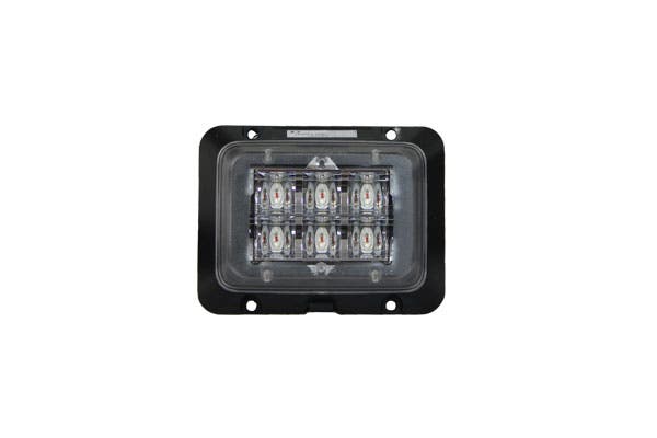 Flashing Light Rectangular 6pcs Orange LED Clear Lens