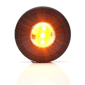 Side Marker Round Orange LED Clear Lens for 21mm Hole