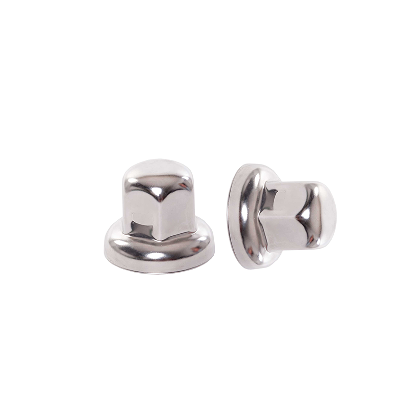 Wheel nut cover 32mm in stainless steel for aluminium rim, Height 45mm