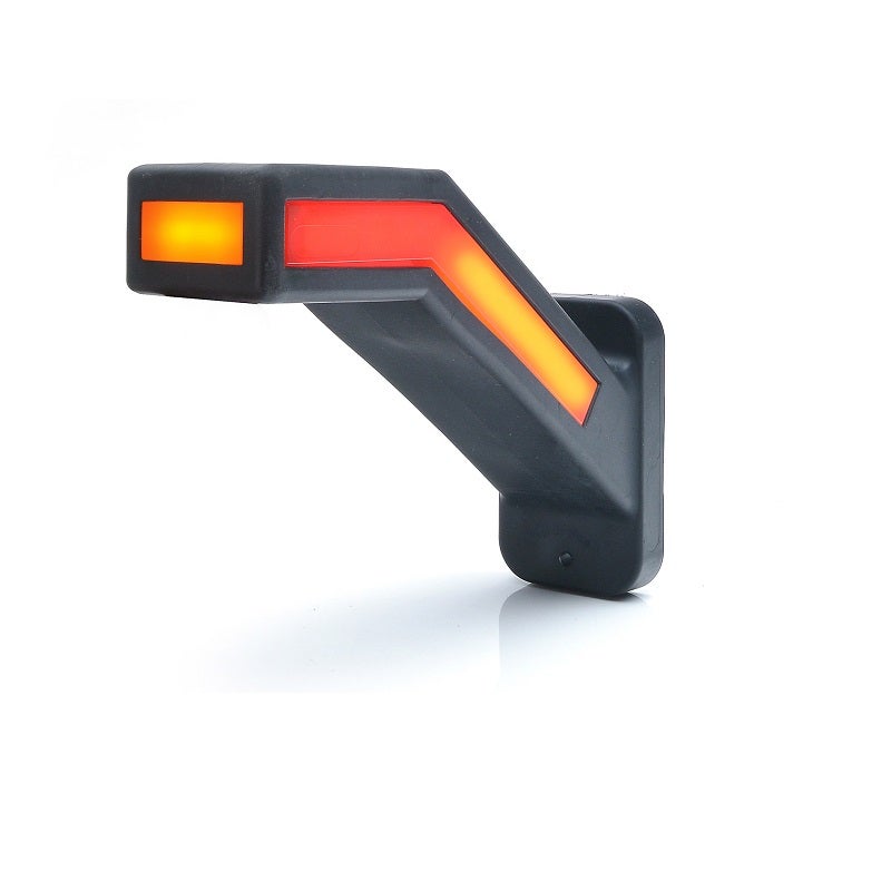 Rubber Arm Long Right White / Red / Orange with Indicators