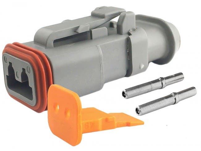 Deutsch 2-pin long female connector kpl