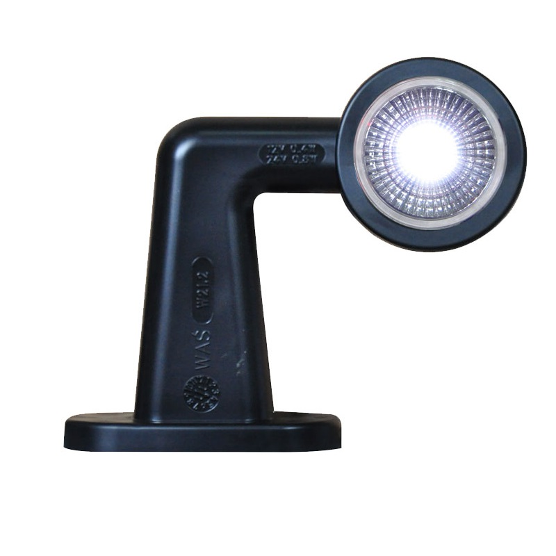 Rubber Arm Angled Right White / Red LED