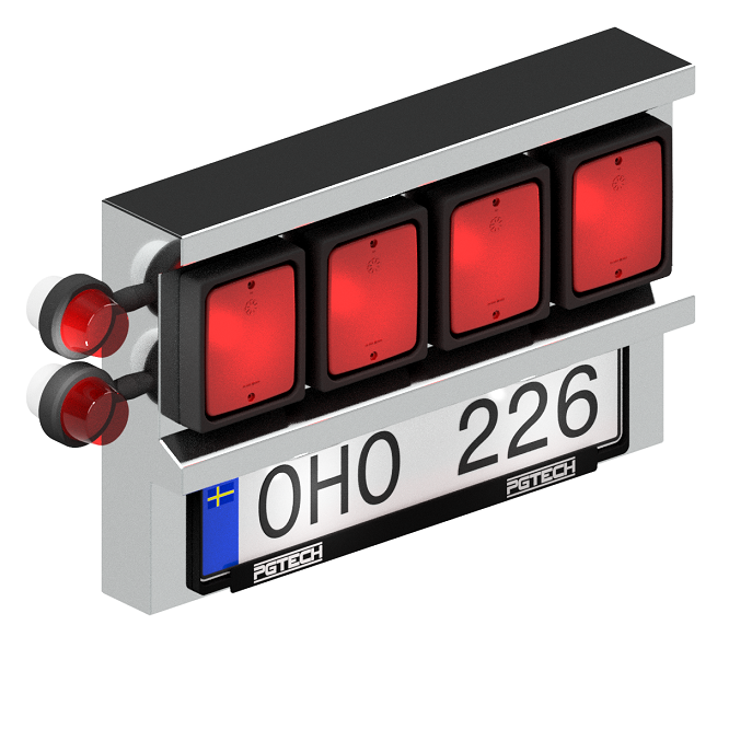 Pgtech Rear light box 4 single housing