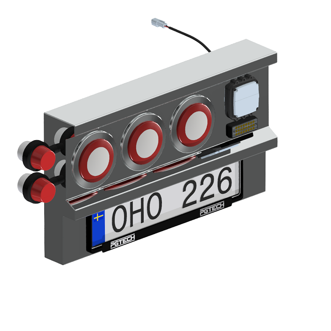 Pgtech Rear Light Box Jokon / IZELED + Work Light + Flashing Light