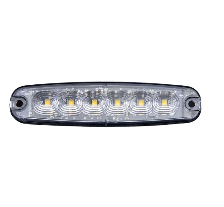 Flashing Light 6pcs Orange LED Clear lens