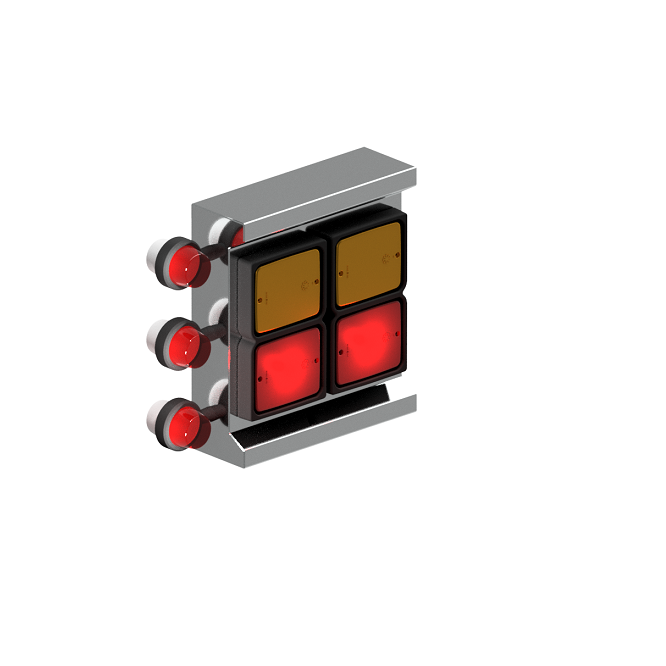 Pgtech Rear light box 2 double housing