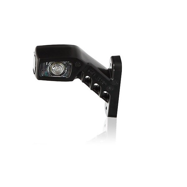 Rubber Arm Short Right White / Red / Orange LED Clear Lens