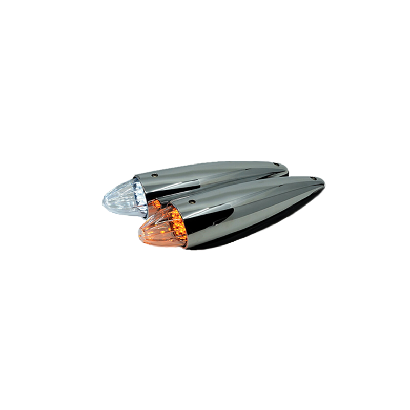 Torpedo Light White/Orange LED Clear Lens 24V