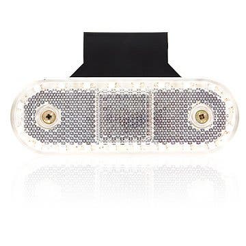 Position light White LED with Reflector incl. Angle bracket